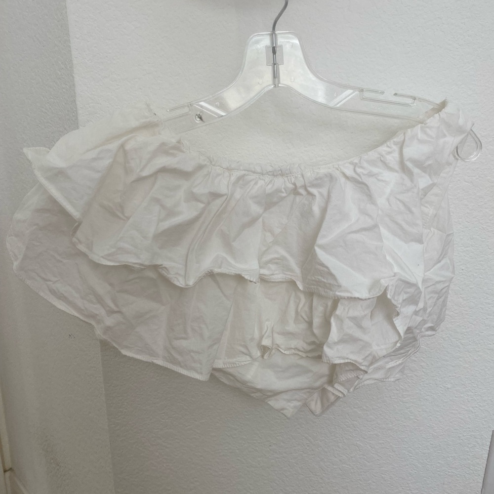 White Ruffled Off-Shoulder Top